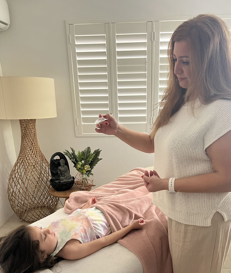 holistic counsellor jess treating a patient